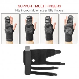 Finger Guards with Removable Splint Finger Support Brace Two or Three Fingers Stabilizer Adjustable Full Finger or Hand Brace for Home Work Sleep Pain Relief Left Hand