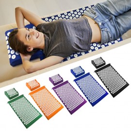 Acupuncture Mat Pillow Set Acupressure Mat Cushion Massage Pillow Pad for Full Body Massage Cushion