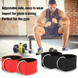 2pcs Fitness Padded Ankle Straps for Cable Machines Adjustable Ankle Cuffs Glute Leg Workout