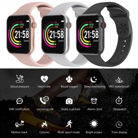 IP67 Smart Bracelet Women Men Fitness Tracker Watch with Heart Rate Blood Pressure Blood Oxygen Step Counter Calorie Counter   Sleep Monitoring