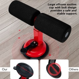 Portable Suction Sit Up Bar Push Up Trainer Muscle Training Equipment with 4 Adjustable Heights