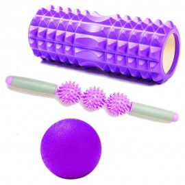 3pcs Column Yoga Block Fitness Equipment Pilates Foam Roller Fitness Gym Exercises Muscle Massage Roller Yoga Brick Massage Suit