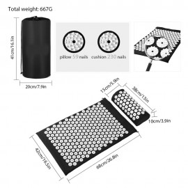 Acupressure Mat Heads Neck Back Pain Relieve Foot Massage Cushion Pillow Yoga Spike Mat Acupuncture Pad Need-les Massager