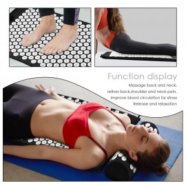 Acupressure Mat Heads Neck Back Pain Relieve Foot Massage Cushion Pillow Yoga Spike Mat Acupuncture Pad Need-les Massager