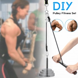 Fitness DIY Pulley Cable Machine Attachment System Lifting Arm Hand Strength Training Leg Tendon Stretching Equipment