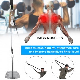 Fitness DIY Pulley Cable Machine Attachment System Lifting Arm Hand Strength Training Leg Tendon Stretching Equipment