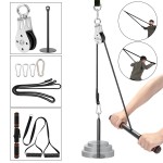 Fitness DIY Pulley Cable Machine Attachment System Lifting Arm Hand Strength Training Leg Tendon Stretching Equipment