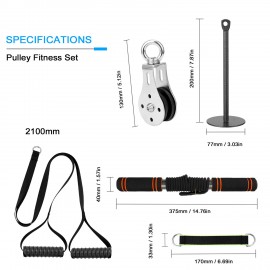 Fitness DIY Pulley Cable Machine Attachment System Lifting Arm Hand Strength Training Leg Tendon Stretching Equipment