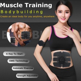 Electric Muscle Trainning Tool Abdominal Stimulation Muscle Exerciser Training Body Slimming Machine Fat Burning Fitness Massage