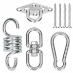 Heavy Duty Swing Hanger Kit Spring Hook Swing Swivel Mounting Anchor Carabiner Hanging Kit