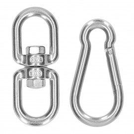 Heavy Duty Swing Hanger Kit Spring Hook Swing Swivel Mounting Anchor Carabiner Hanging Kit