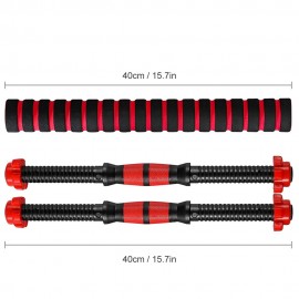 Threaded Dumbbell Handle Bars Extension Bar Set Adjustable Dumbbell Bars for Weight Lifting Home Gym Fitness Exercise