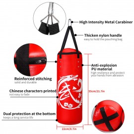 Punching Bag Unfilled Kick Boxing Pouch PU Leather Training Pouching Bag Children Indoor Boxing Exercise Pouch