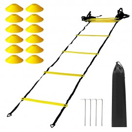 12 Rung Agility Speed Ladder Set 19.7ft for for Soccer Football Fitness Training