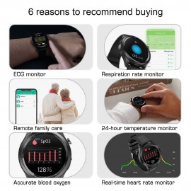 Health & Fitness Smartwatch with Heart Rate Blood Pressure ECG Monitor IP68 Waterproof Watch Fitness Tracker  Smartwatch Sports Tracker Bracelet for Men Women