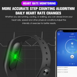 M3 Heart Rate Blood Pressure Monitoring Smart Sports Bracelet BT Touch Screen MultiFunctional Watch