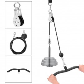 Fitness DIY Pulley Cable Machine Attachment System Lifting Arm Hand Strength Training Leg Tendon Stretching Equipment