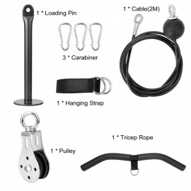 Fitness DIY Pulley Cable Machine Attachment System Lifting Arm Hand Strength Training Leg Tendon Stretching Equipment