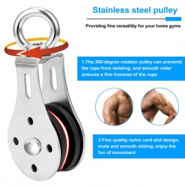 Fitness DIY Pulley Cable Machine Attachment System Lifting Arm Hand Strength Training Leg Tendon Stretching Equipment